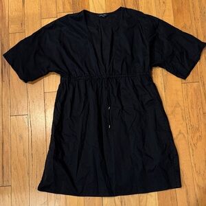 Lands' End | Black V-Neck Tunic Dress Cover-up | size 6-8